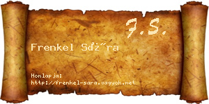 Frenkel Sára névjegykártya